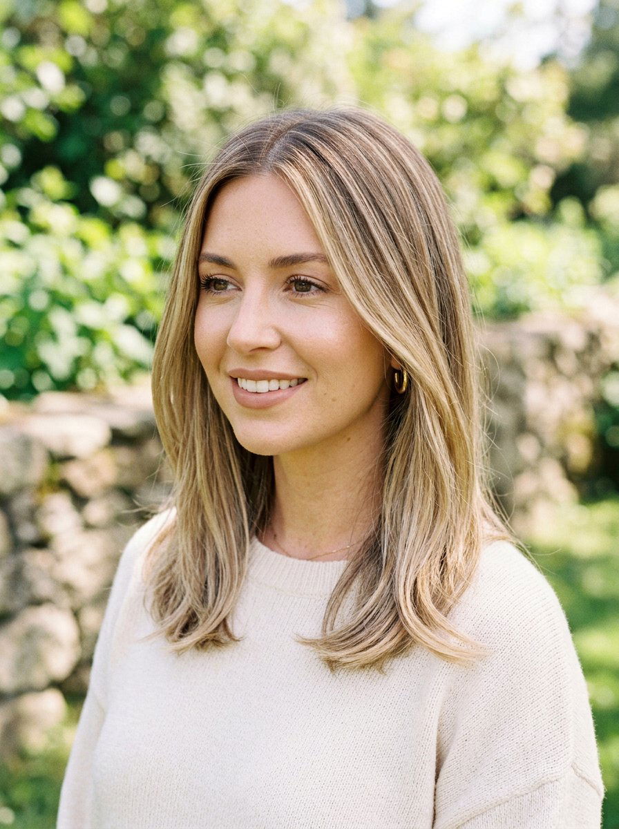 Sandy Bronde Balayage with Babylights on Medium Hair - 20 sandy bronde with babylights - 20 sandy bronde with babylights