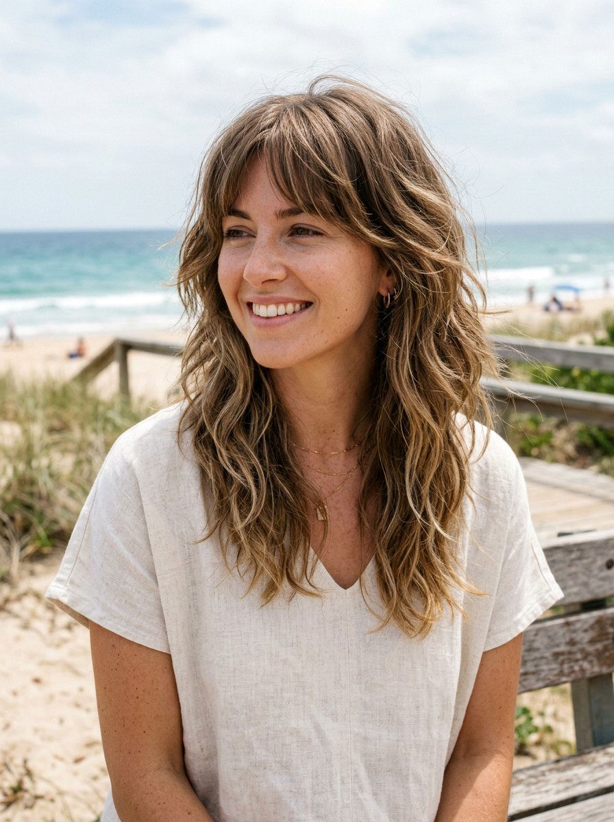 Sandy Brown Shag Haircut - 20 shag hair color ideas for brunettes - 20 shag hair color ideas for brunettes