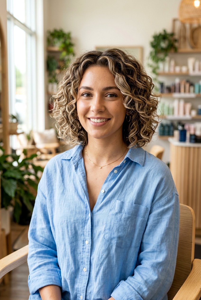 Sandy Brunette Balayage Curly Bob - 20 brunette balayage for curly bob - 20 brunette balayage for curly bob