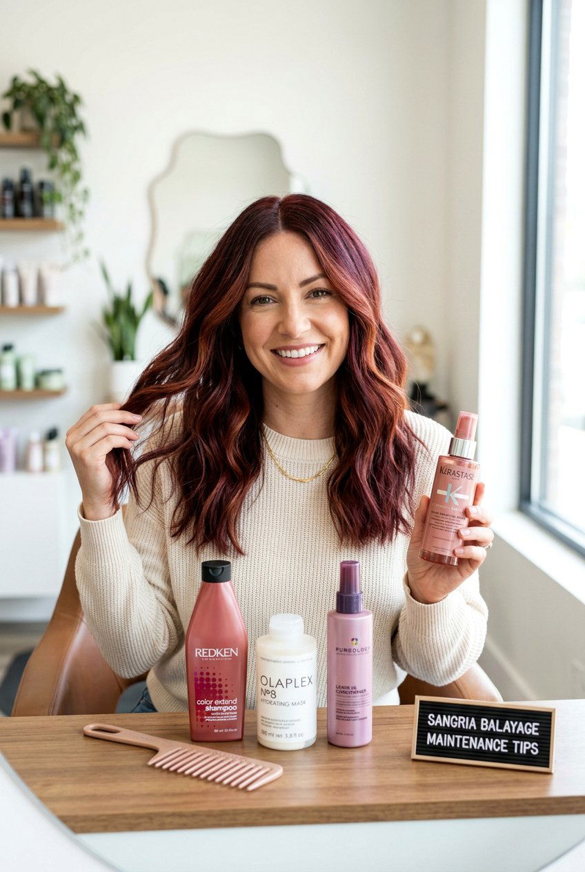 Sangria Balayage Maintenance Tips - 20 sangria balayage hair - 20 sangria balayage hair