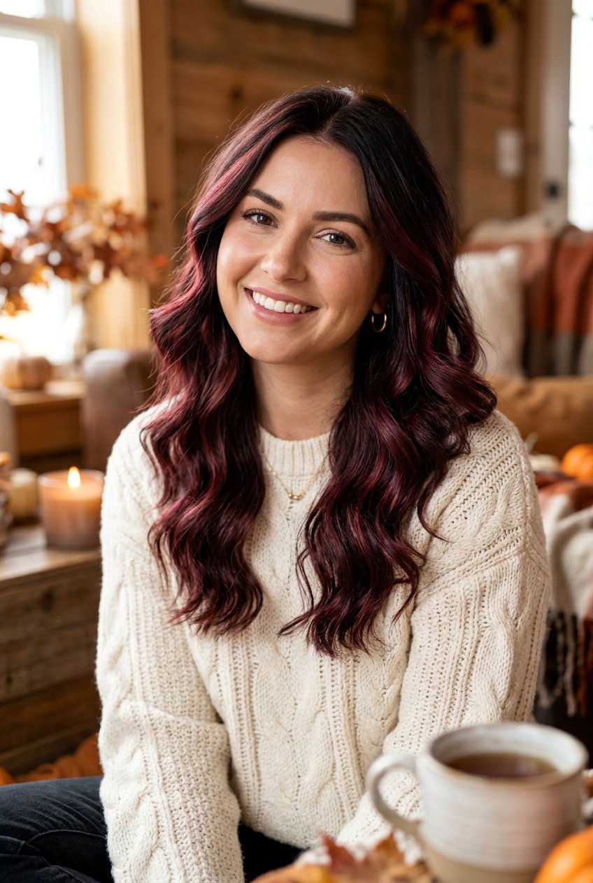 Sangria Balayage On Dark Brown Hair - 20 sangria balayage hair - 20 sangria balayage hair