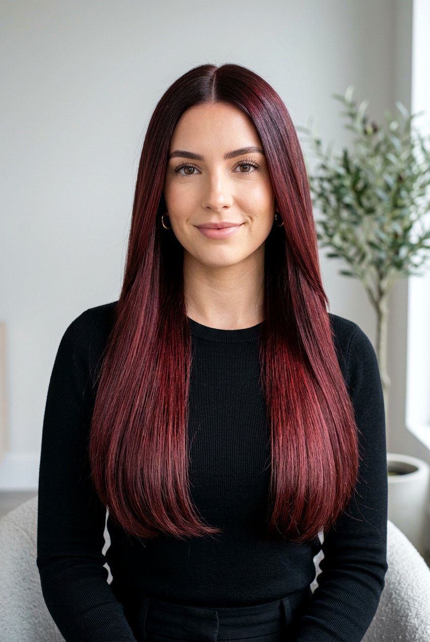 Sangria Balayage On Straight Hair - 20 sangria balayage hair - 20 sangria balayage hair