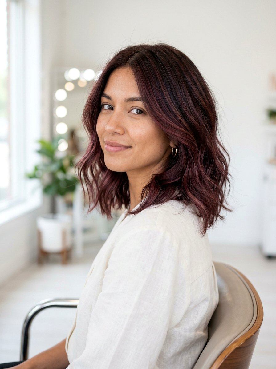 Sangria Brunette Balayage On Fine Hair - 20 sangria brunette balayage - 20 sangria brunette balayage