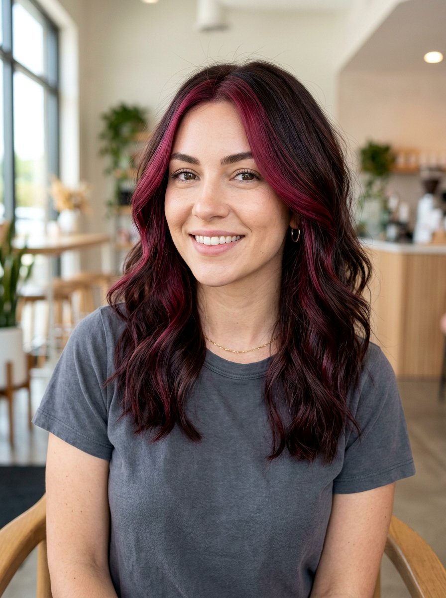 Sangria Brunette Balayage With Face Framing - 20 sangria brunette balayage - 20 sangria brunette balayage