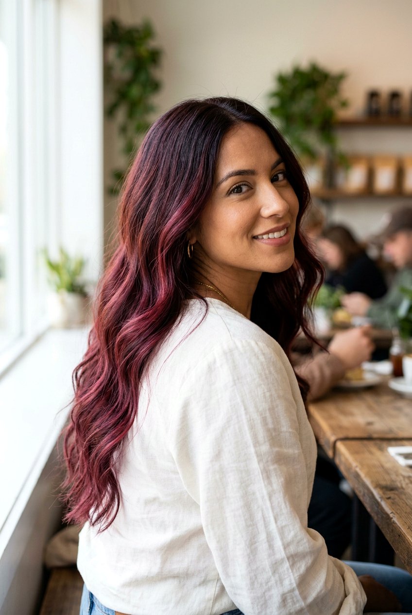 Sangria Red Balayage - 20 sangria red hair color - 20 sangria red hair color