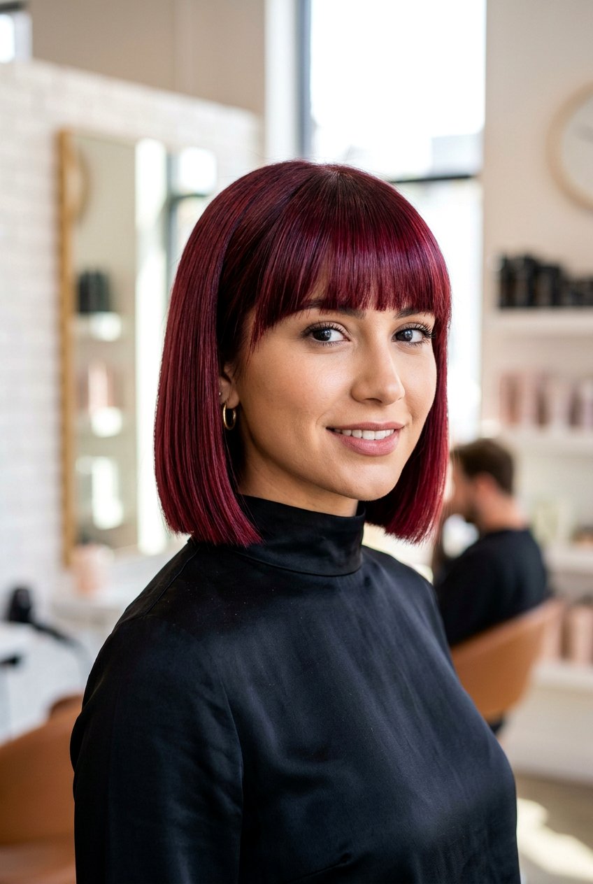 Sangria Red Bob Haircut - 20 sangria red hair color - 20 sangria red hair color