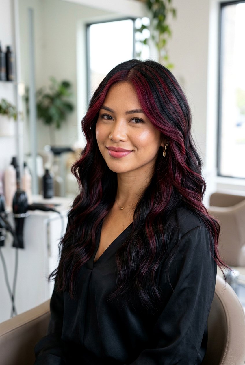 Sangria Red Contouring for Black Hair - 20 sangria red hair color - 20 sangria red hair color