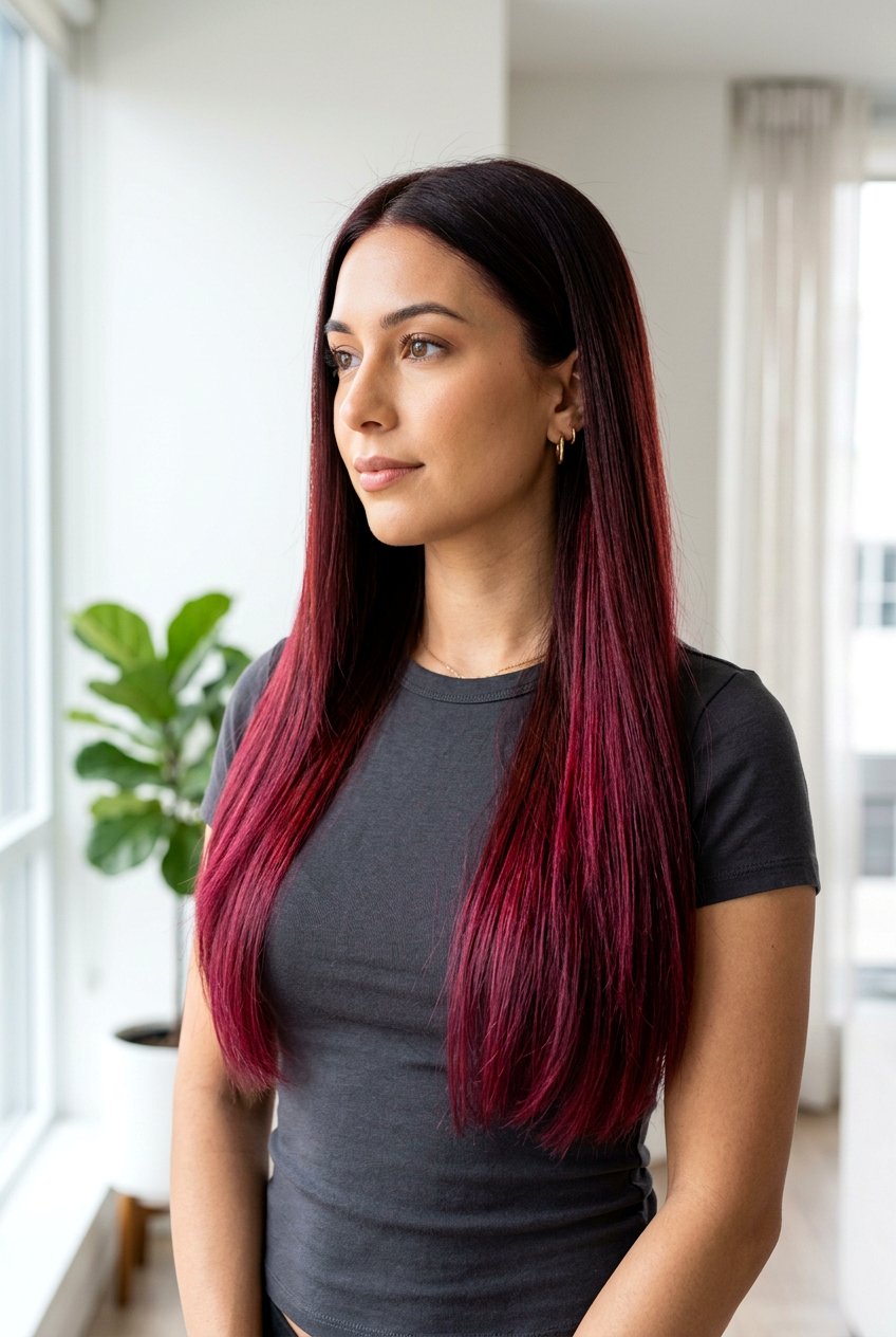 Sangria Red Ombre - 20 sangria red hair color - 20 sangria red hair color