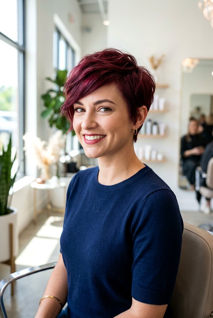 Sangria Red Pixie Cut - 20 sangria red hair color - 20 sangria red hair color