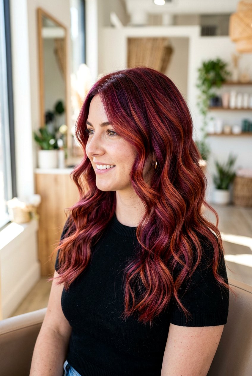 20 Stunning Wine Red Hair Color Ideas for a Bold New Look
