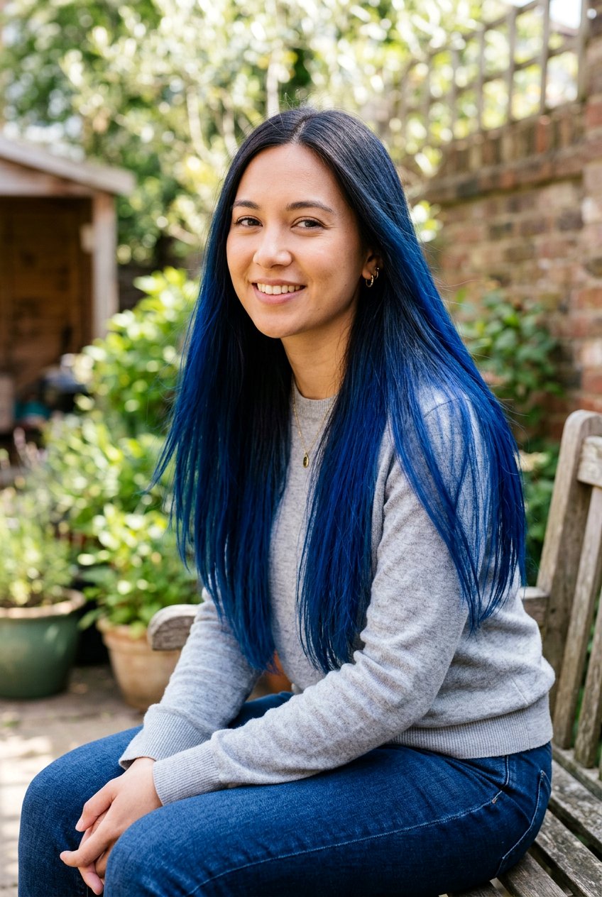 Sapphire Blue Dip Dye Hair - 20 sapphire blue hair color - 20 sapphire blue hair color