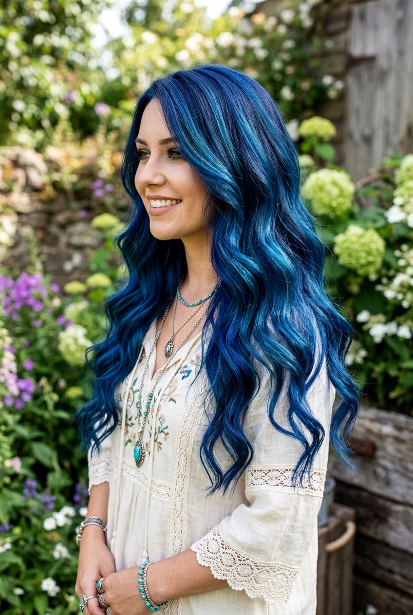 Sapphire Blue Mermaid Hair - 20 sapphire blue hair color - 20 sapphire blue hair color