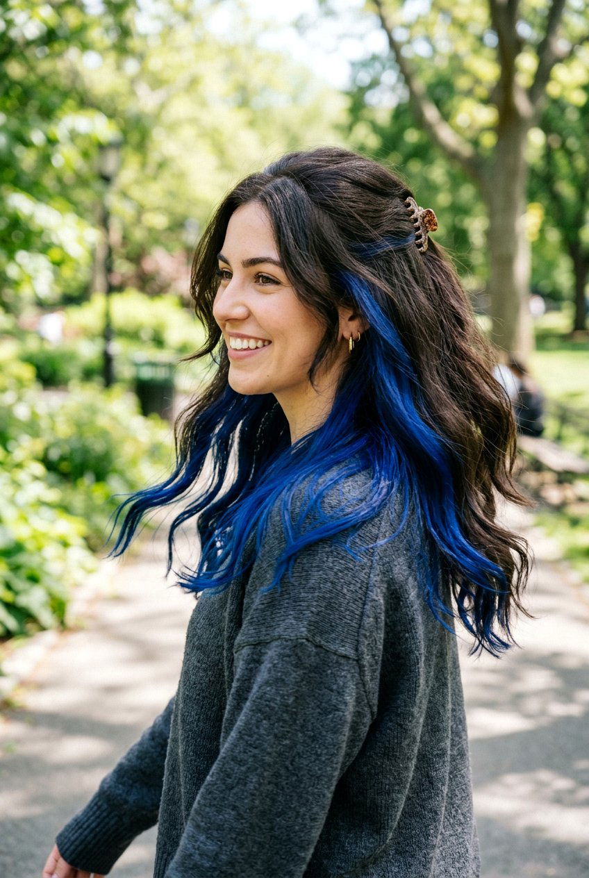 Sapphire Blue Peekaboo Hair Color - 20 sapphire blue hair color - 20 sapphire blue hair color