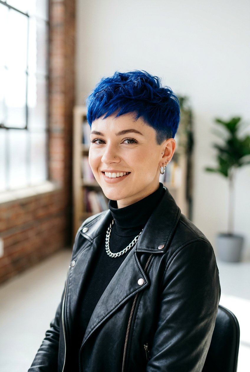 Sapphire Blue Pixie Cut - 20 sapphire blue hair color - 20 sapphire blue hair color