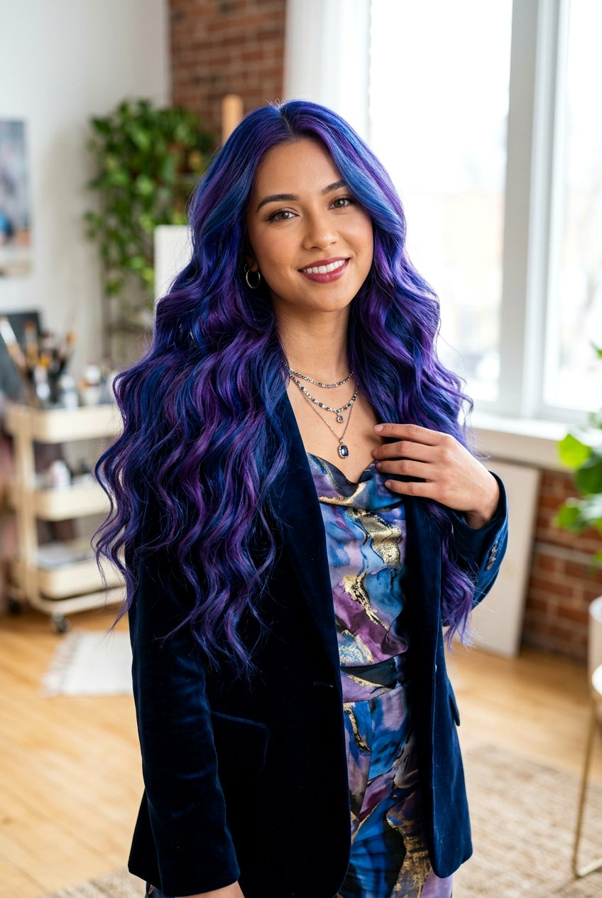 Sapphire Blue and Purple Hair - 20 sapphire blue hair color - 20 sapphire blue hair color