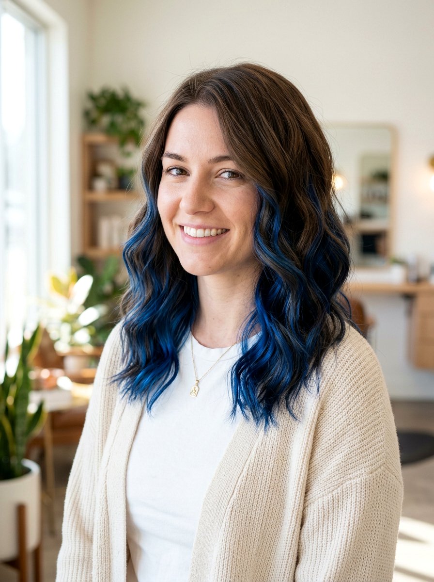 Sapphire Peekaboo Balayage - 20 sapphire peekaboo hair color - 20 sapphire peekaboo hair color