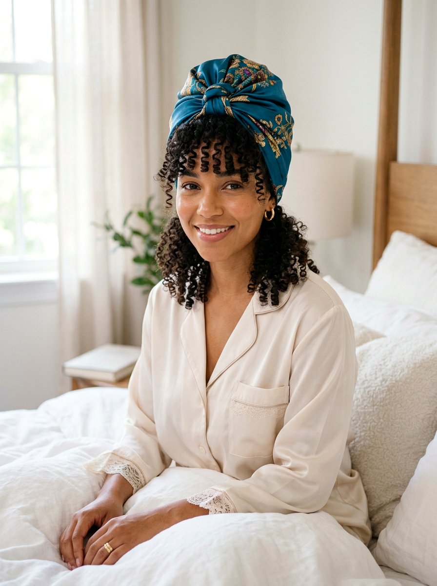 Satin Scarf - 20 overnight styles for curly hair protection - 20 overnight styles for curly hair protection