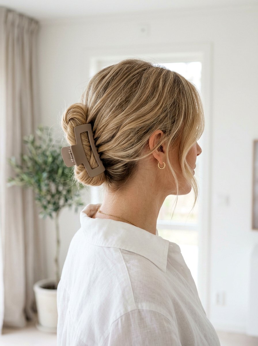 Scandi Claw Clip Style - 20 y2k claw clip updo - 20 y2k claw clip updo