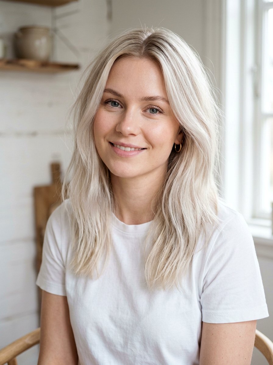Scandi Icy Blonde Root Smudge Look - 20 icy blonde with root smudge - 20 icy blonde with root smudge