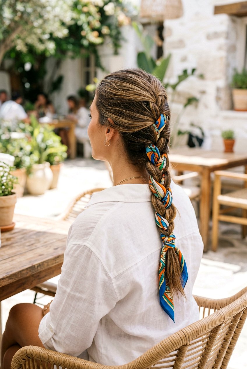 Scarf Braided Ponytail - 20 scarf ponytail hairstyle - 20 scarf ponytail hairstyle
