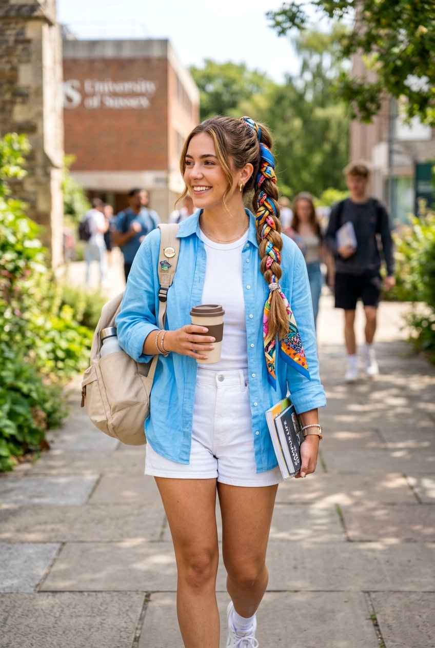 Scarf Braided Ponytail - 20 back to school braided ponytail - 20 back to school braided ponytail