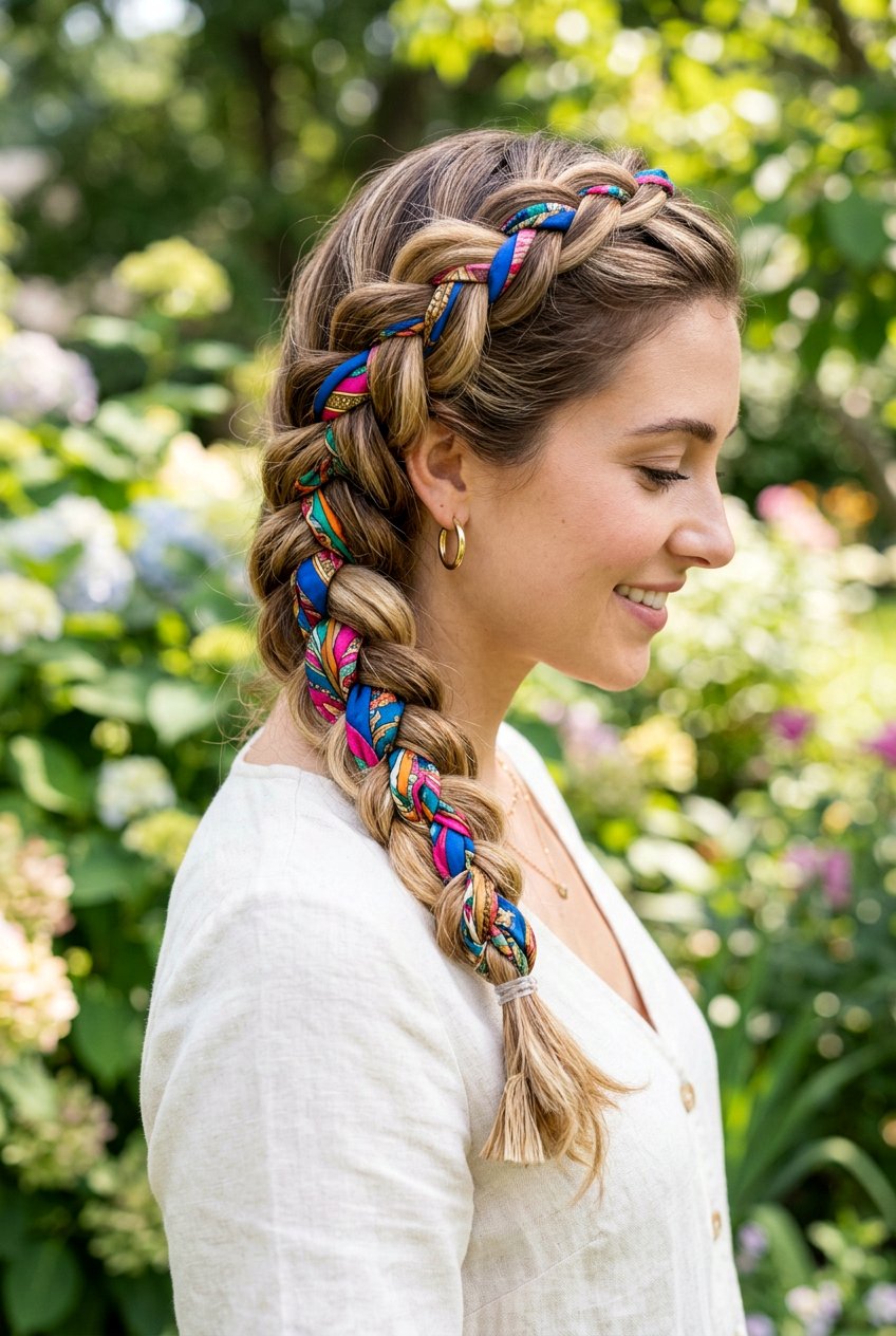 Scarf Hairstyle For Long Hair - 20 easy hairstyles for long hair - 20 easy hairstyles for long hair