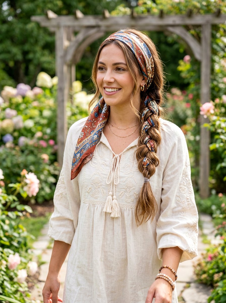 Scarf Headband Braid - 20 scarf braid hairstyle for women - 20 scarf braid hairstyle for women