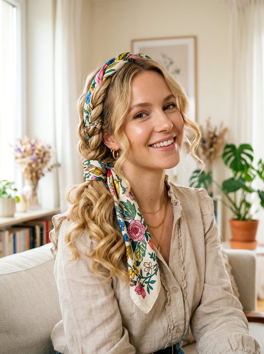 Scarf Heatless Curls - 20 overnight curls without heat - 20 overnight curls without heat