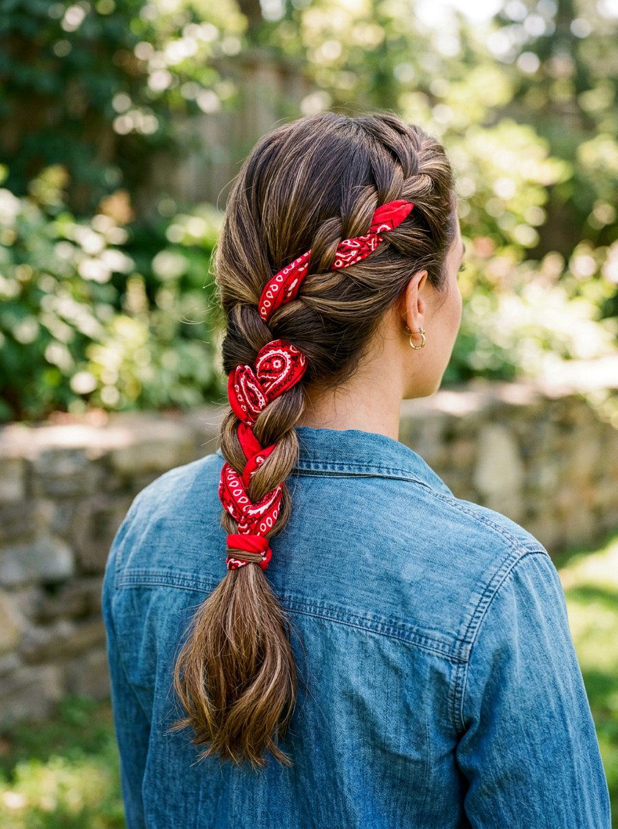 Scarf Integrated Braid Ponytail - 20 rodeo braid ponytail - 20 rodeo braid ponytail