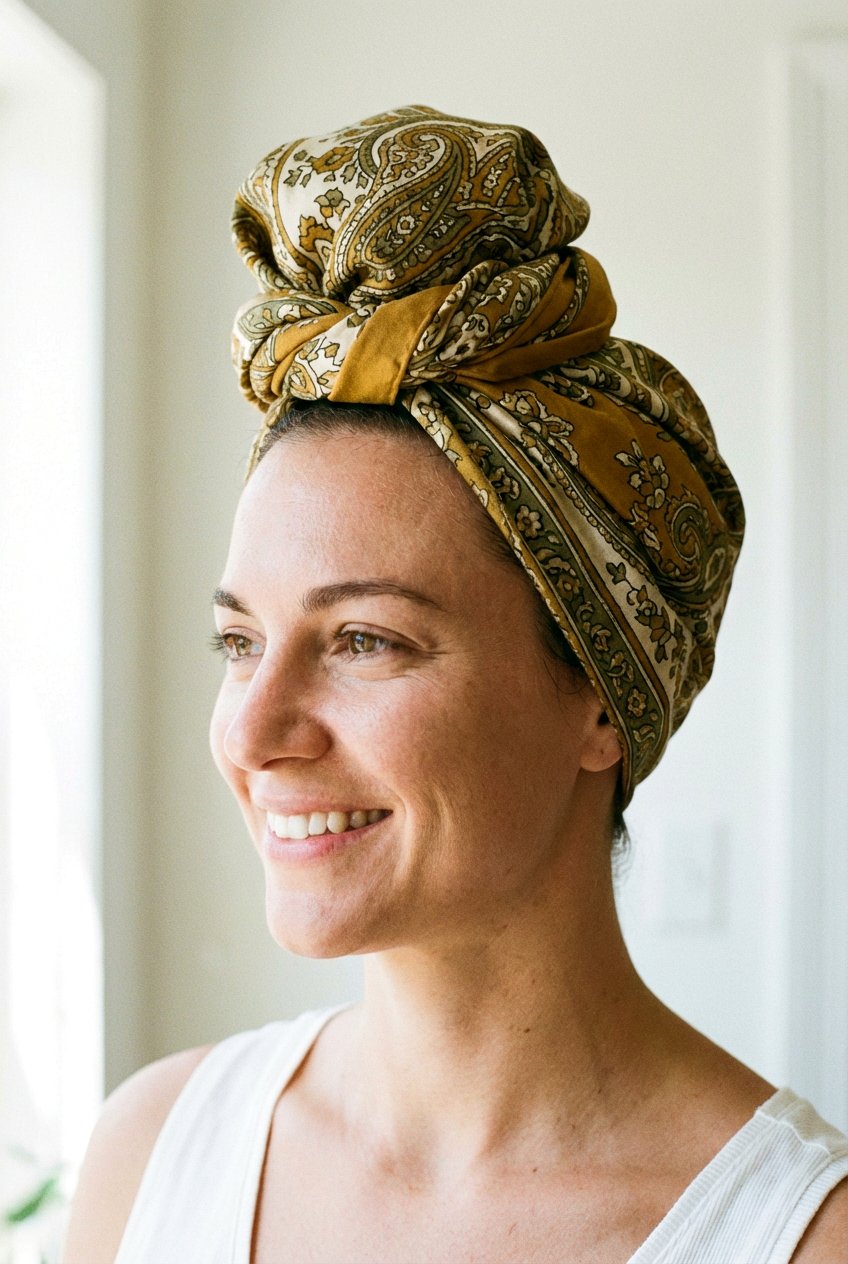 Scarf Wrap Updo - 20 1950s pin up hairstyles - 20 1950s pin up hairstyles