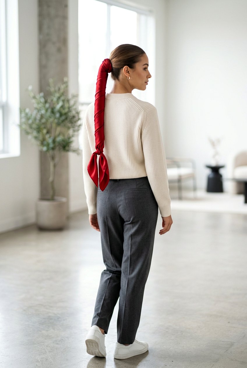 Scarf Wrapped Ponytail - 20 summer ponytail with scarf - 20 summer ponytail with scarf