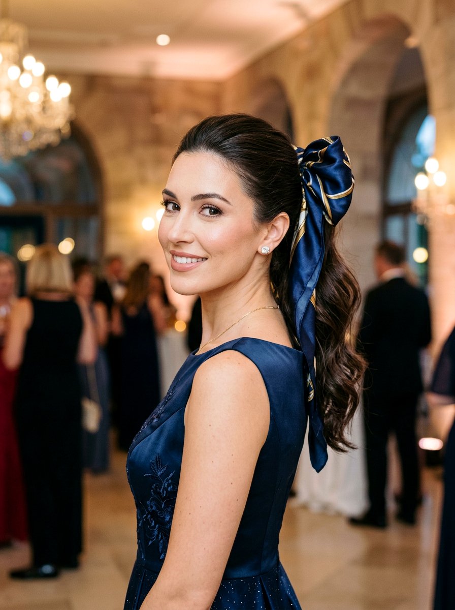 Scarf bow ponytail - 20 silk scarf ponytail hairstyle - 20 silk scarf ponytail hairstyle