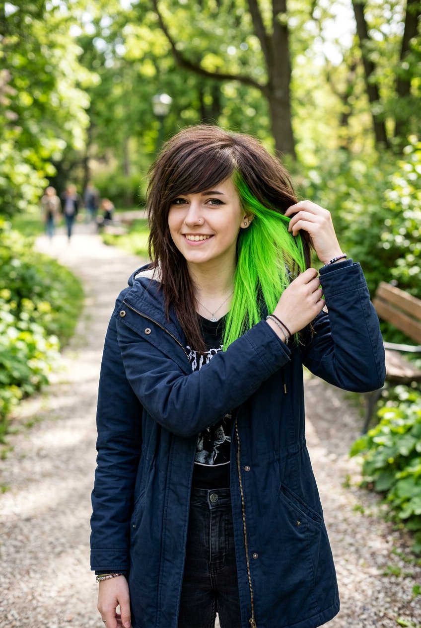 Scene Hair With Hidden Layer Colors - 20 scene layered haircut for girls - 20 scene layered haircut for girls