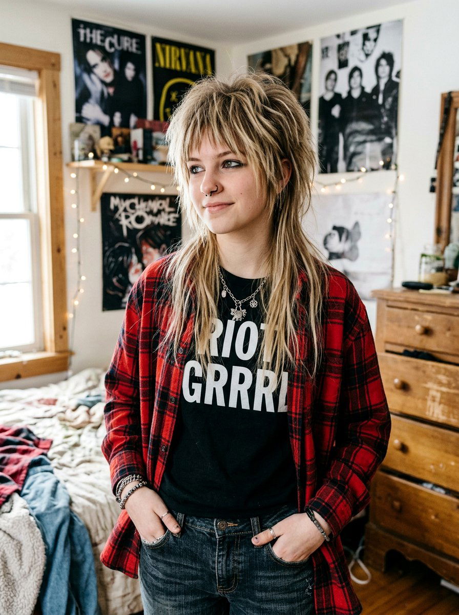 Scene Mullet Hybrid - 20 scene haircut for teenage girls - 20 scene haircut for teenage girls