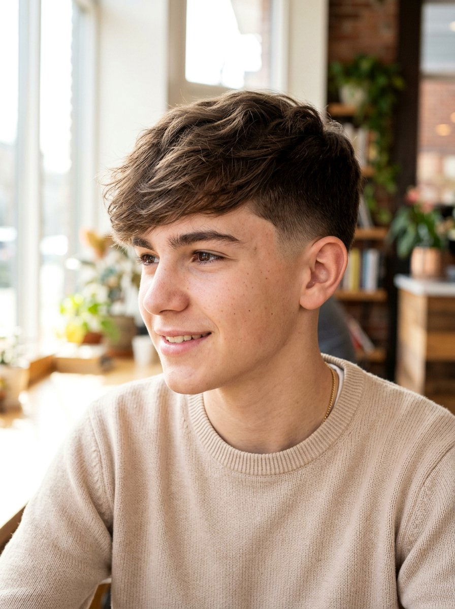 School Side Swept Fringe With Taper Fade - 20 school haircut with taper fade - 20 school haircut with taper fade