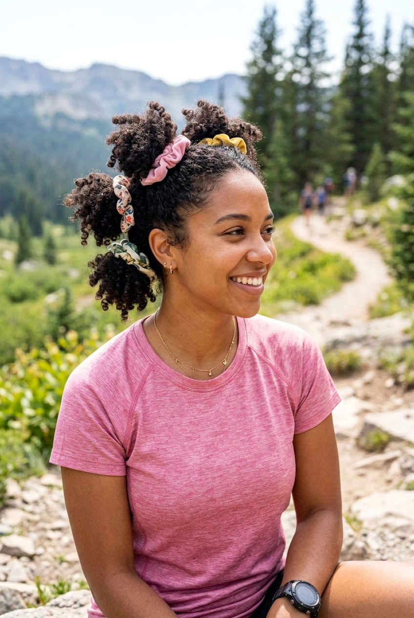 20 Practical Hiking Hairstyle Ideas for Curly Hair Women