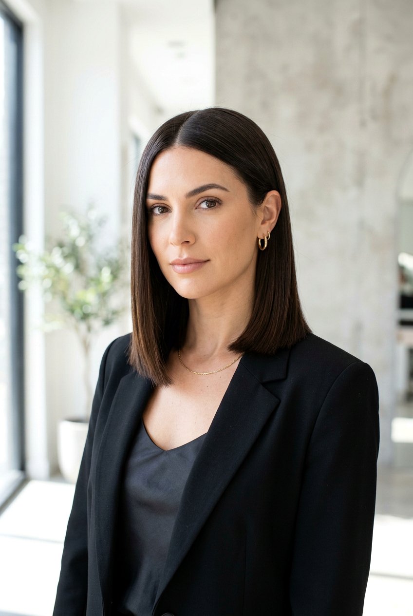 Sculpted Blunt Bob - 20 trendy bob haircuts 2026 - 20 trendy bob haircuts 2026