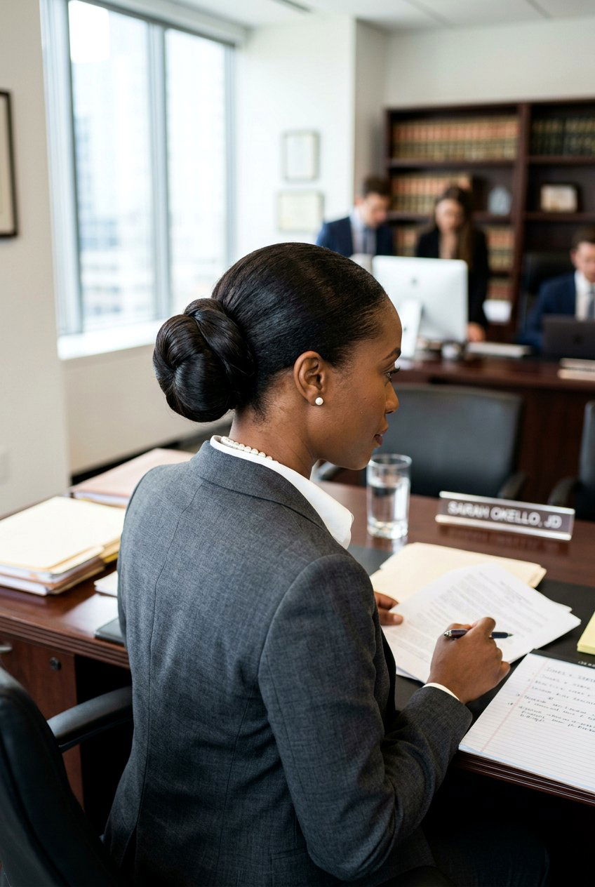 Sculpted Bun For Lawyers - 20 lawyer hairstyles for women - 20 lawyer hairstyles for women