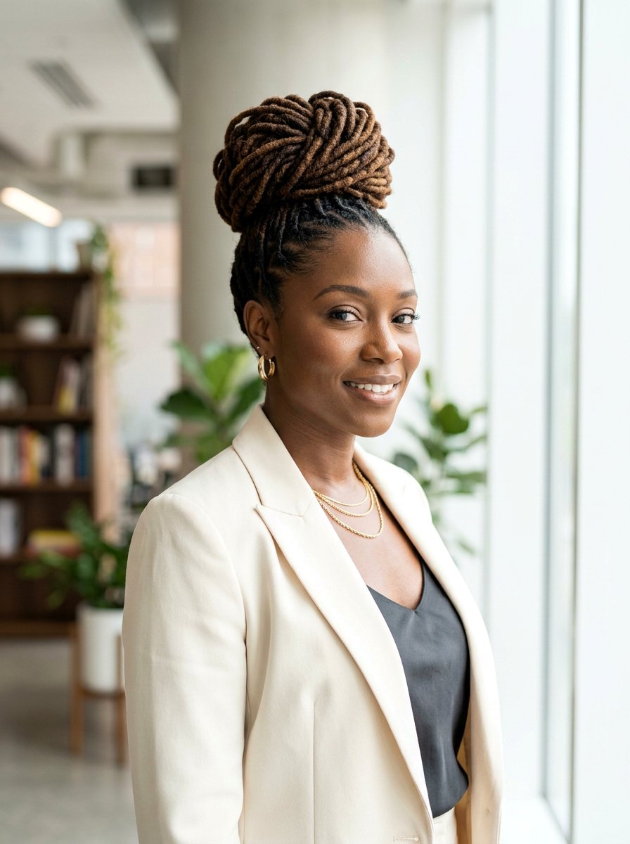 Sculpted Bun For Locs - 20 sculpted bun hairstyle - 20 sculpted bun hairstyle