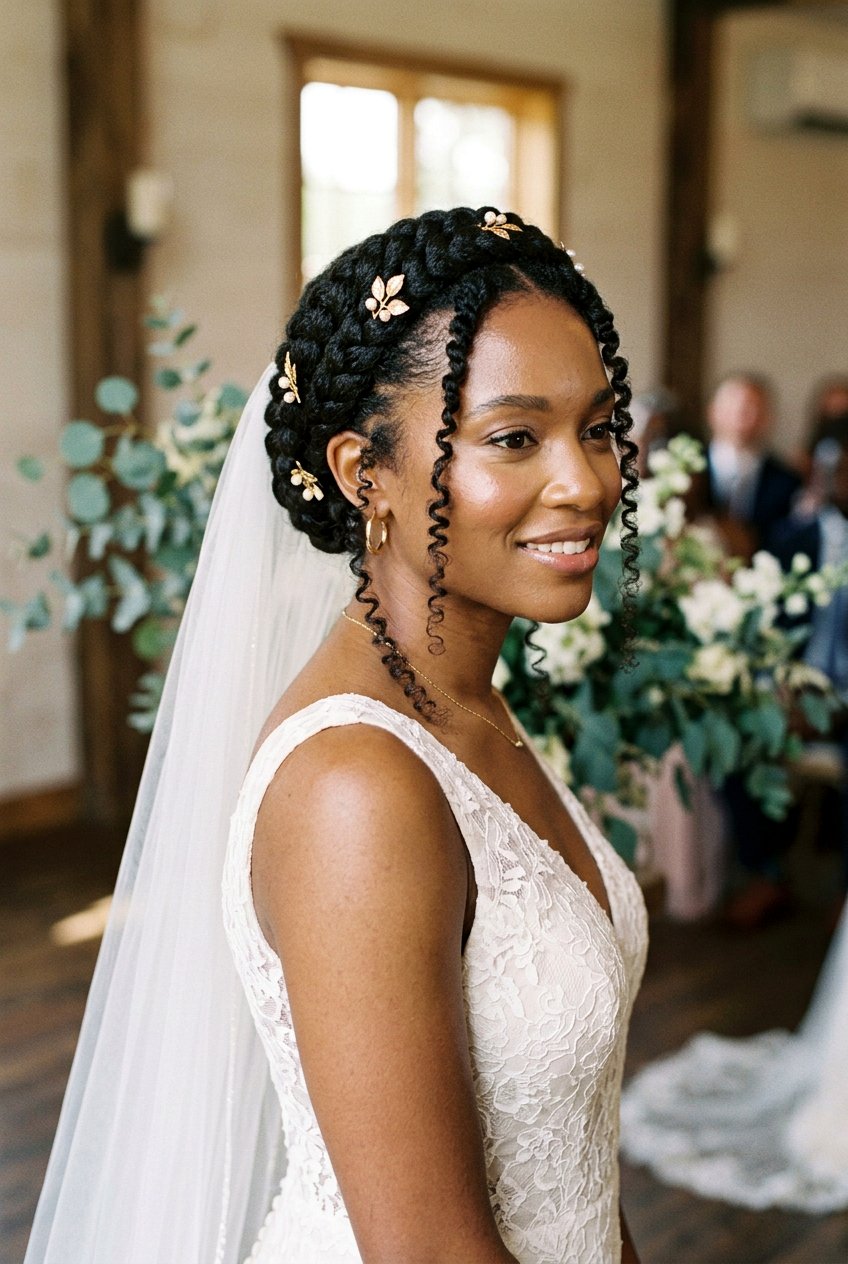 Sculpted Chignon with Defined Coil Texture - 20 wedding updo for black women natural hair - 20 wedding updo for black women natural hair