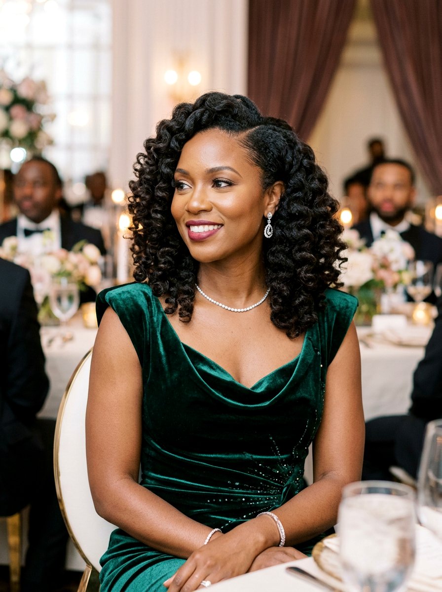 Sculpted Curls With Side Part - 20 flattering haircut for oblong face women - 20 flattering haircut for oblong face women