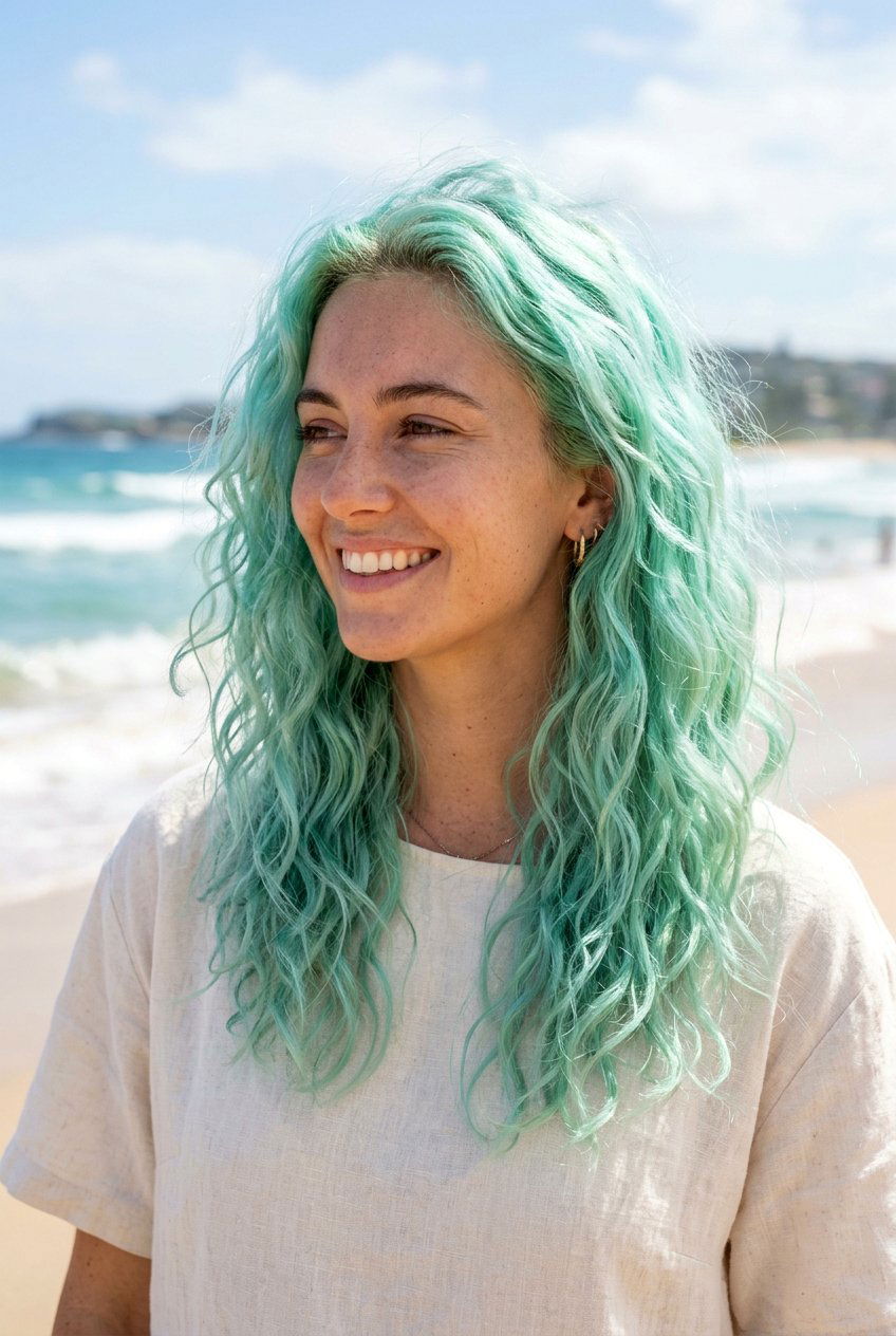 Seafoam Mint Green Hair - 20 mint green hair color - 20 mint green hair color