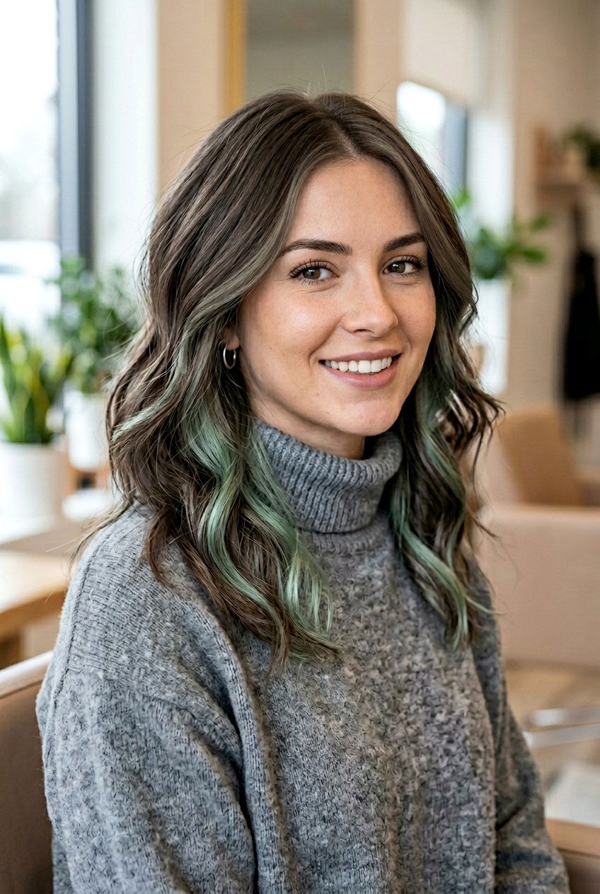 20 Stunning Mint Peekaboo Highlights for a Fresh Hair Vibe
