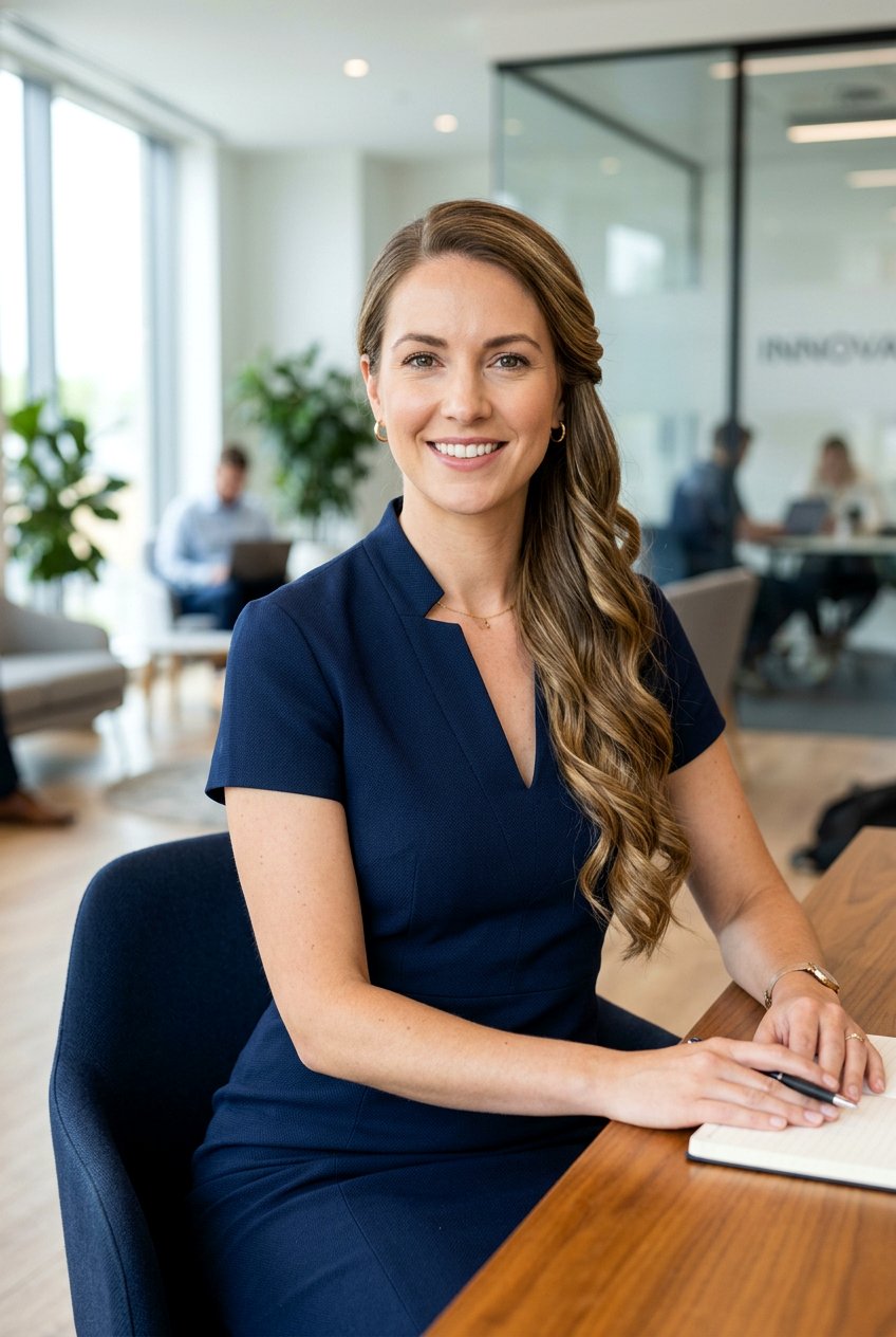 Secured Side Sweep - 20 simple hairstyle for interview with long hair - 20 simple hairstyle for interview with long hair