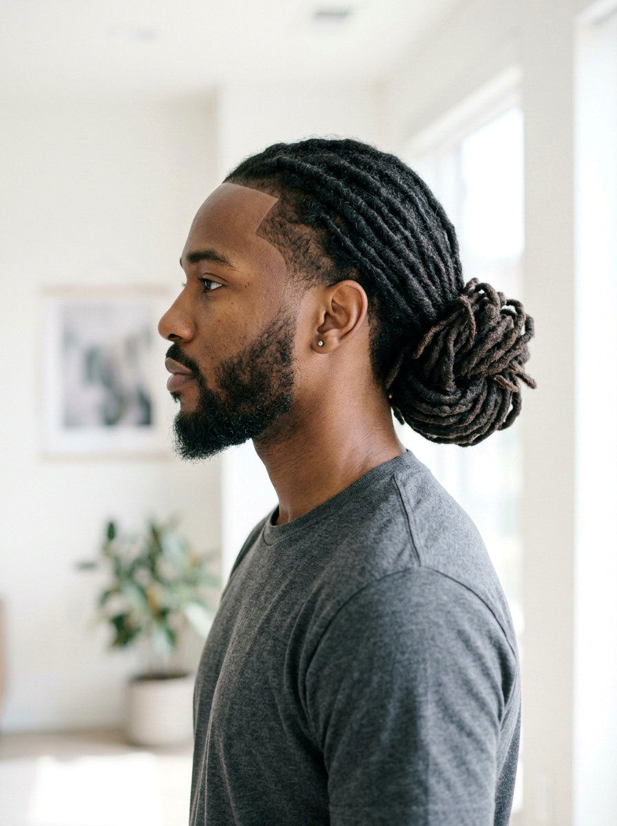 Semi Freeform Locs Bun For Men - 20 semi freeform loc styles men - 20 semi freeform loc styles men