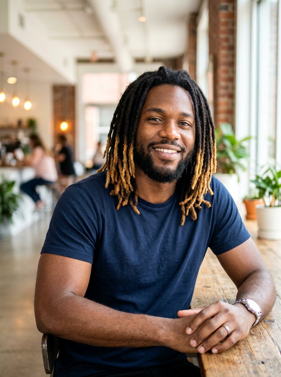 Semi Freeform Locs With Highlighted Tips - 20 semi freeform loc styles men - 20 semi freeform loc styles men