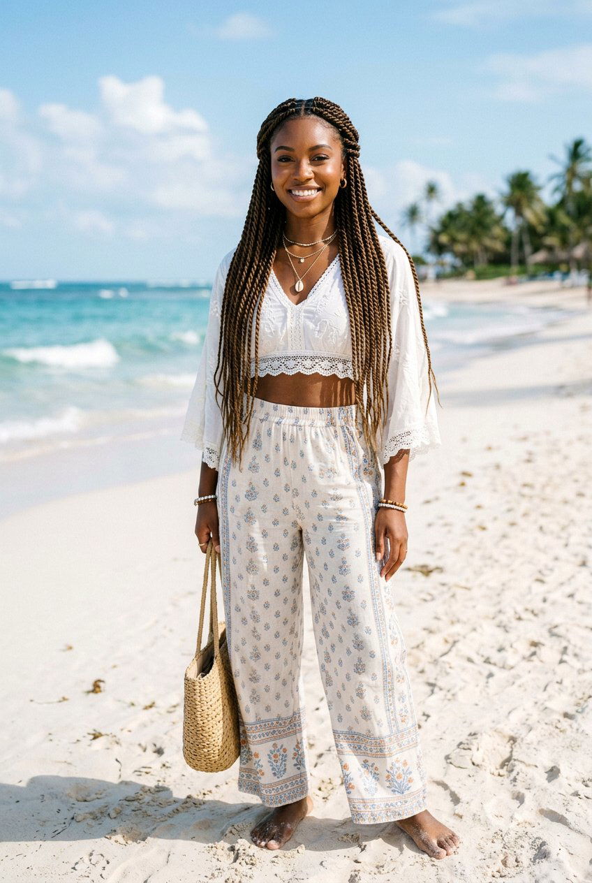 Senegalese Twist Braids - 20 beach hairstyle for black women braids - 20 beach hairstyle for black women braids