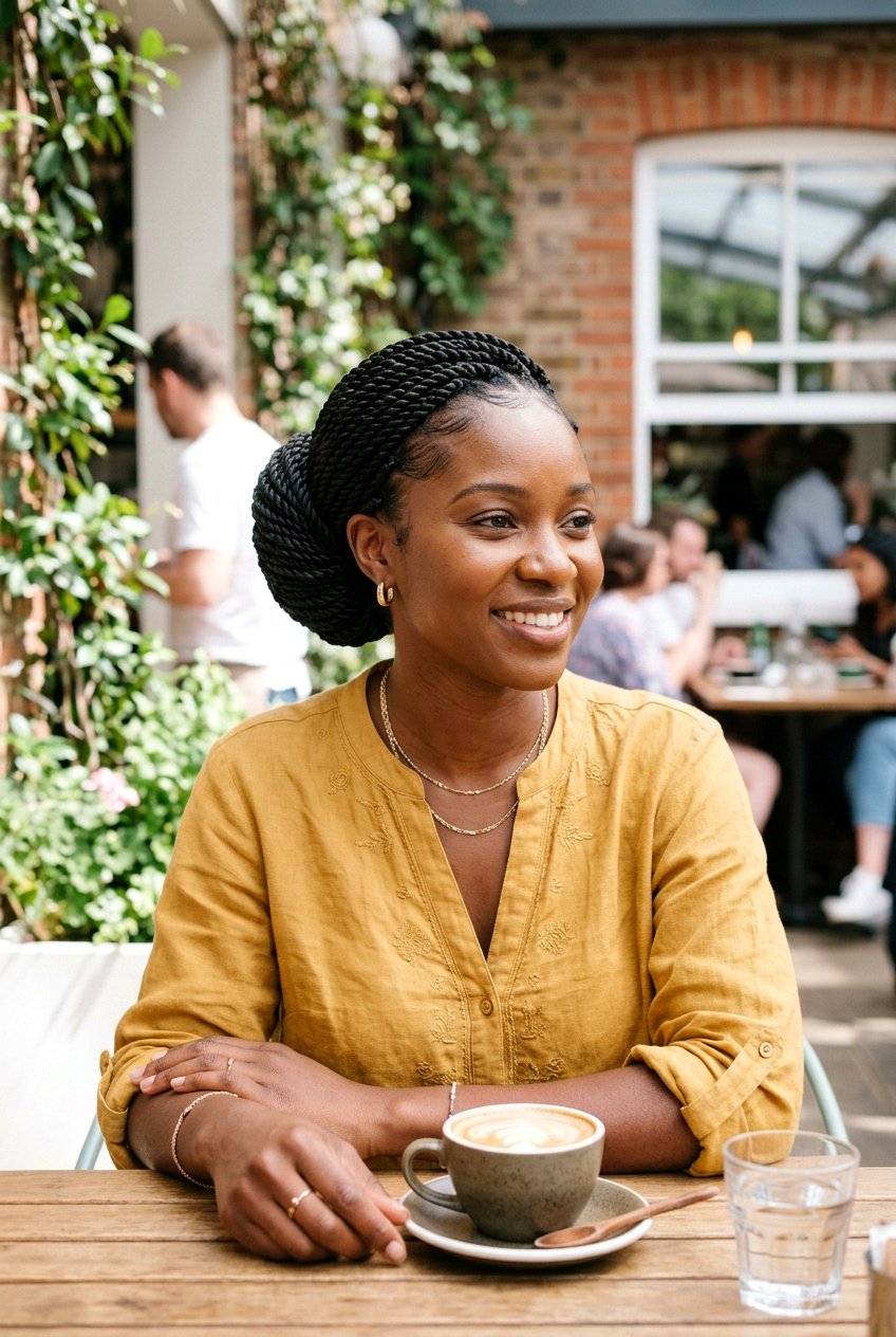 Senegalese Twist Updo - 20 black women mature hairstyle ideas - 20 black women mature hairstyle ideas