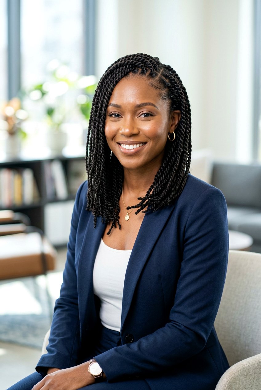 Senegalese Twists at Shoulder Length - 20 protective styles for shoulder length natural hair - 20 protective styles for shoulder length natural hair