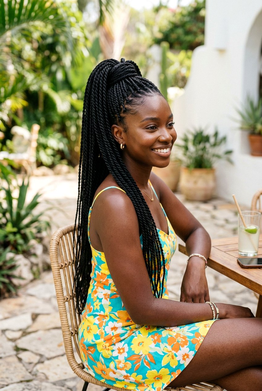 Senegalese Twists - 20 summer twist hairstyles for natural hair - 20 summer twist hairstyles for natural hair